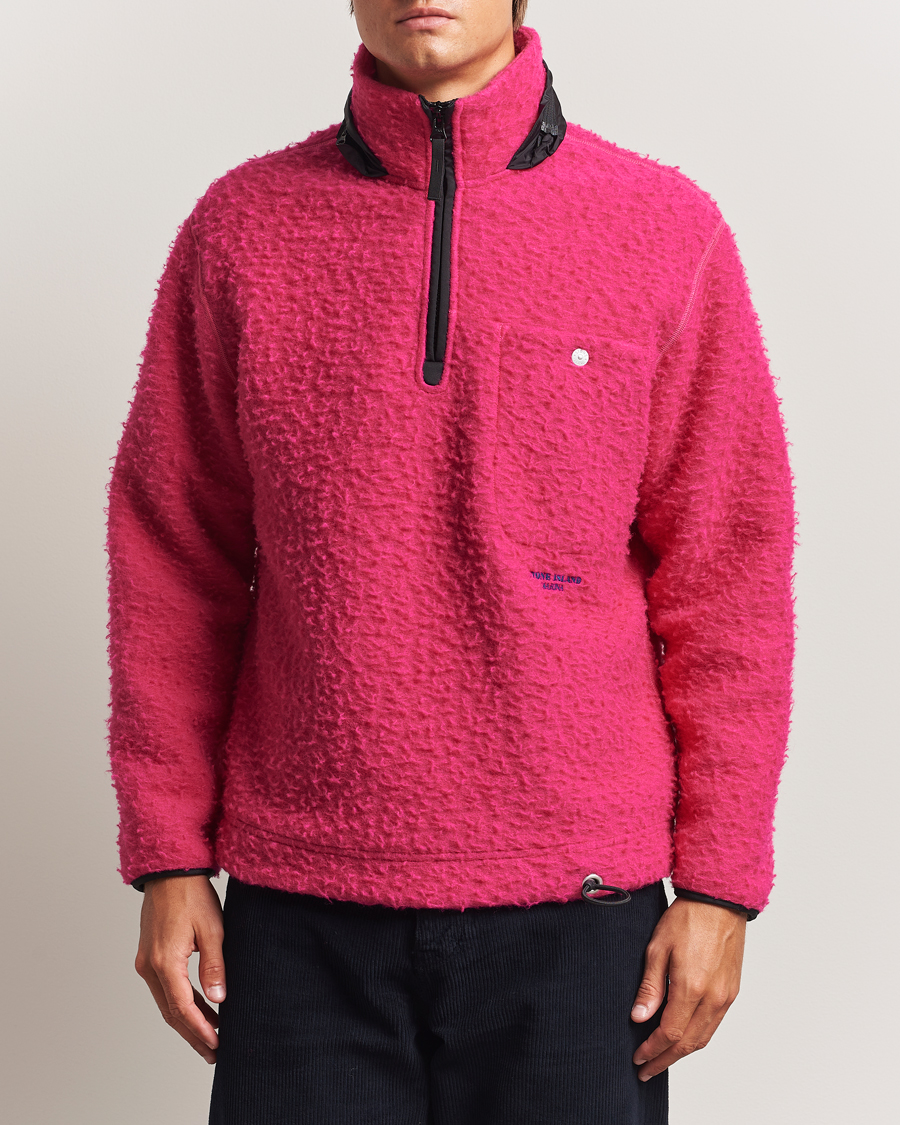 Herre | Trøjer | Stone Island | Marina Ratteen Wool Half-Zip Fuxia