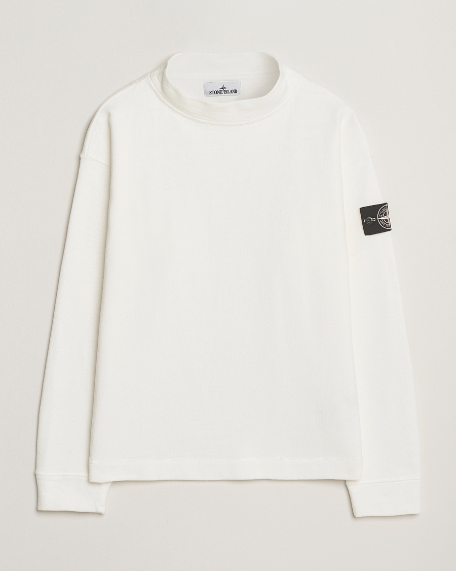 Herre | Trøjer | Stone Island | RAW Knitted Cotton Crew Neck Natural
