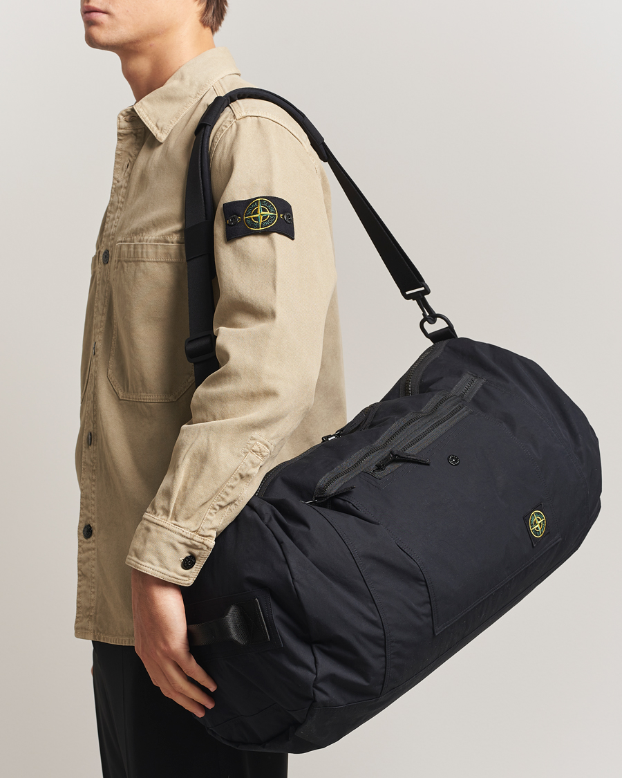 Herre | Tasker | Stone Island | Aluminum Tela Cotton Ripstop Weekendbag Black