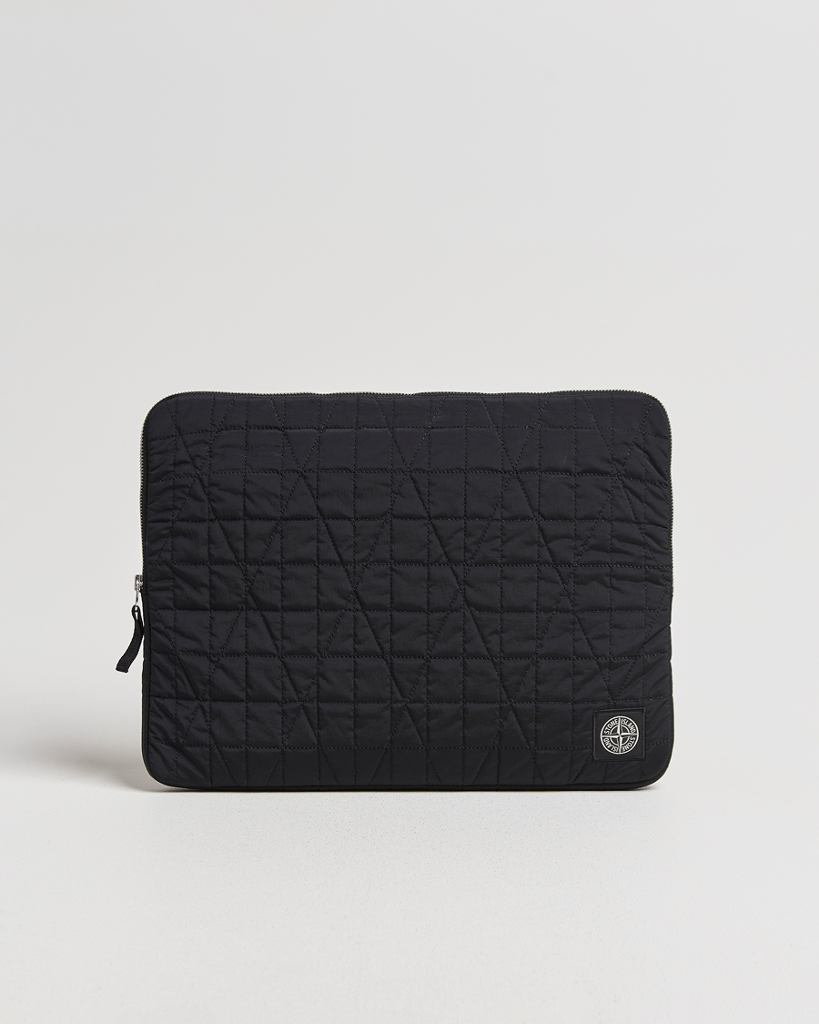 Herre | Tasker | Stone Island | Quilted Nylon Metal Laptop Case Black