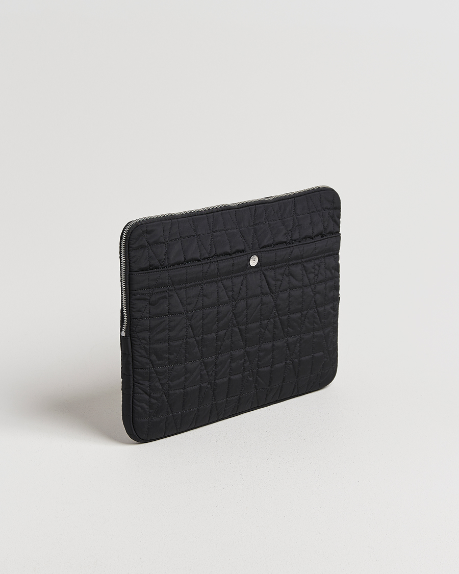 Herre | Tasker | Stone Island | Quilted Nylon Metal Laptop Case Black