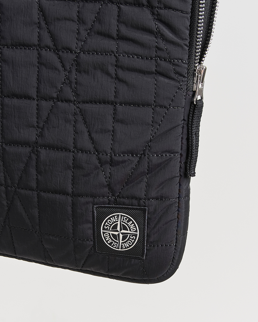 Herre | Tasker | Stone Island | Quilted Nylon Metal Laptop Case Black