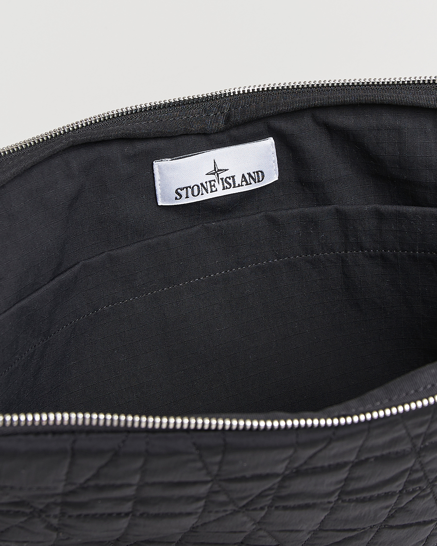 Herre | Tasker | Stone Island | Quilted Nylon Metal Laptop Case Black