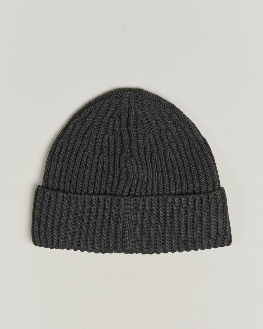 Herre | Stone Island Full Rib Wool Beanie Lead Grey | Stone Island | Full Rib Wool Beanie Lead Grey