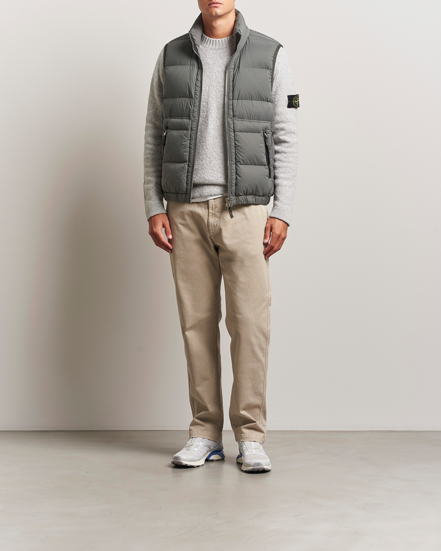 Herre | Jakker | Stone Island | Seamless Tunnel Nylon Down Vest Cement