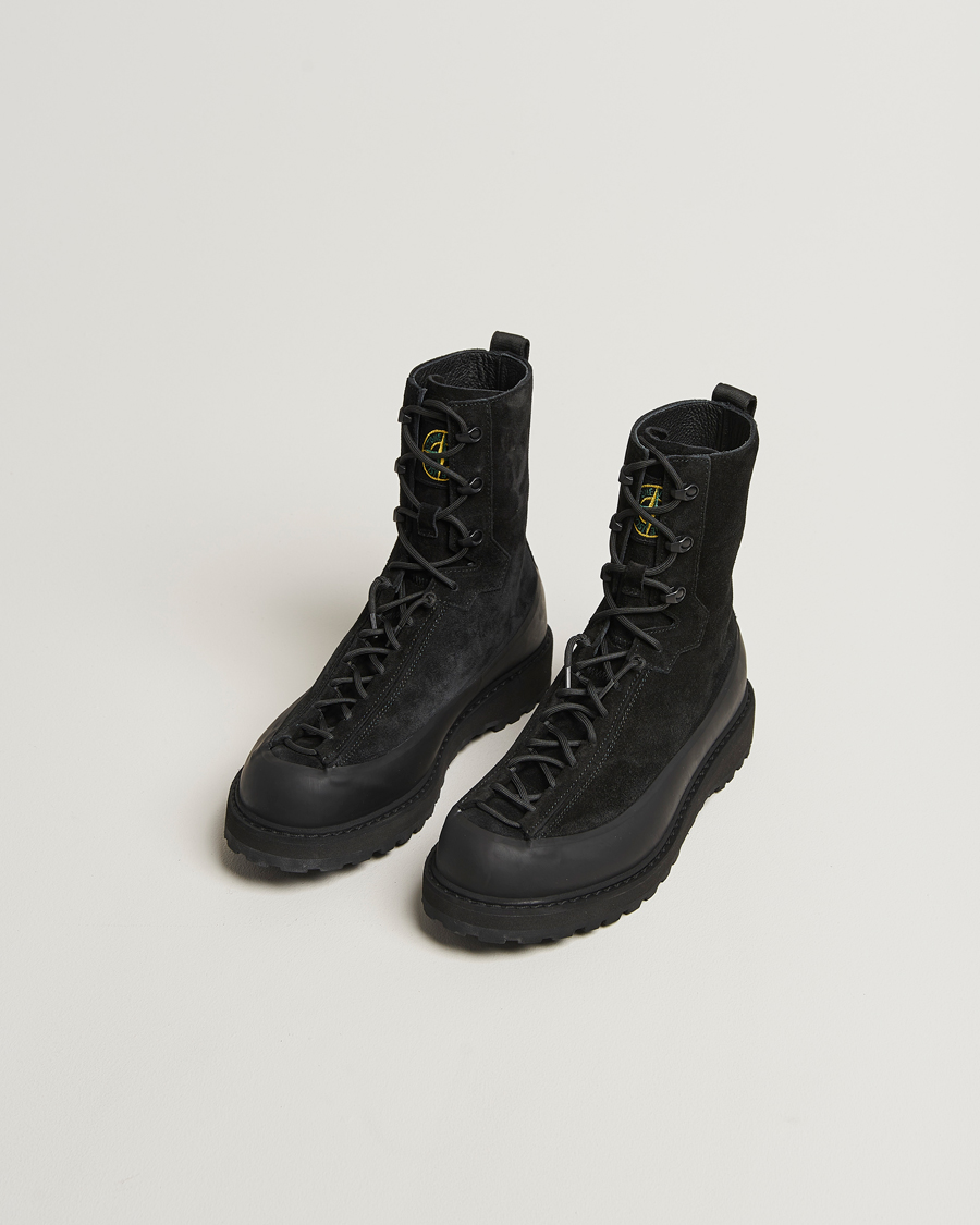 Herre | Støvler | Stone Island | Suede Hiking Boots Black