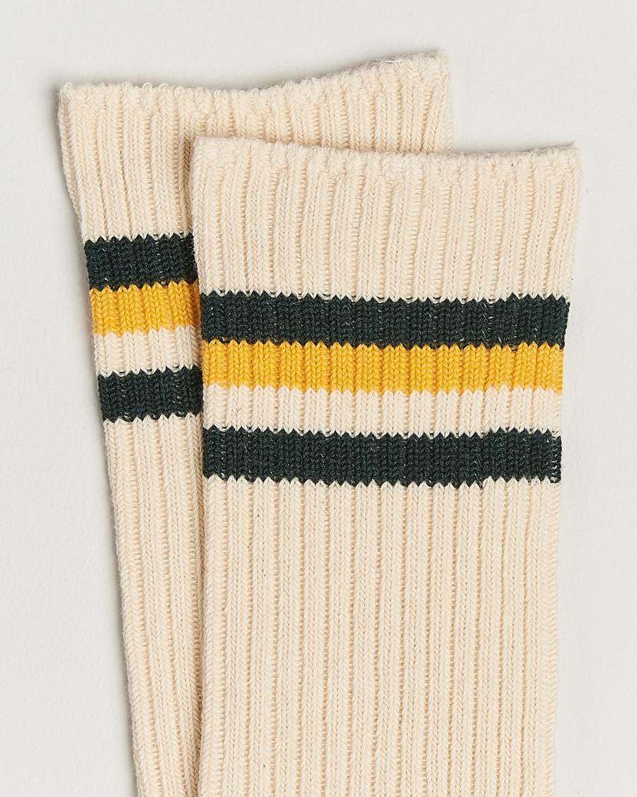 Herre | Undertøj | Kamakura Shirts | Kamakura ShirtsVintage Ivy SocksWhite/Yellow