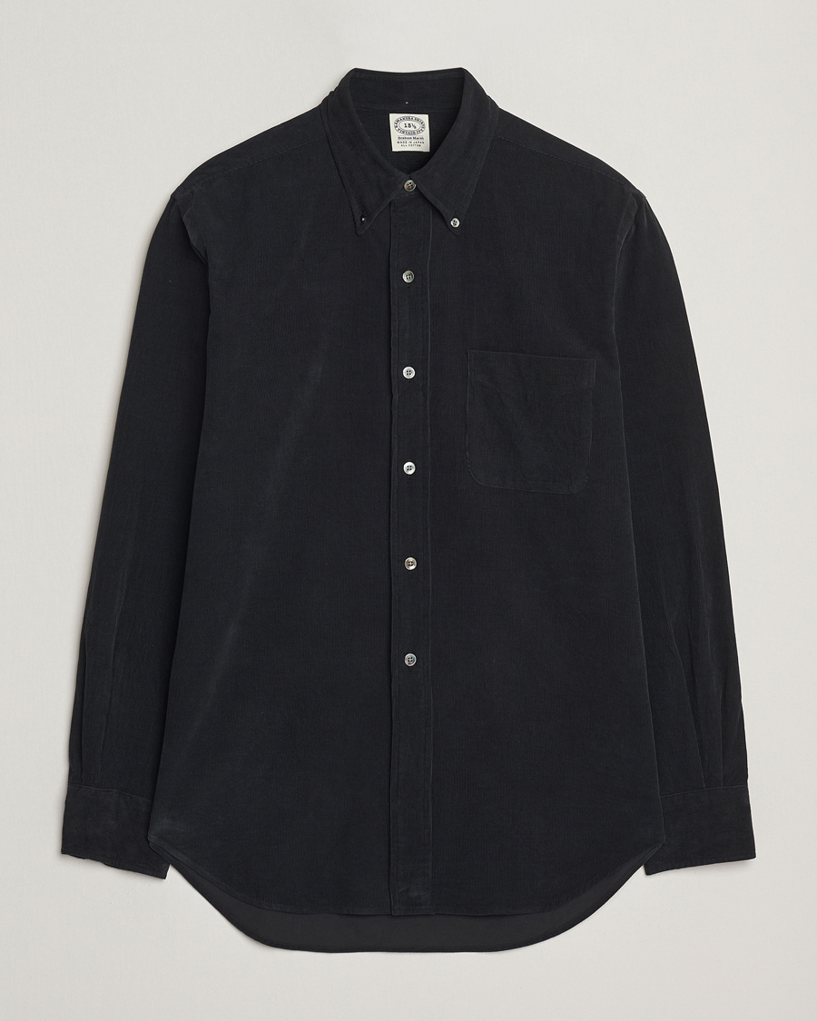 Herre | Skjorter | Kamakura Shirts | Vintage Ivy Needle Cord Shirt Black