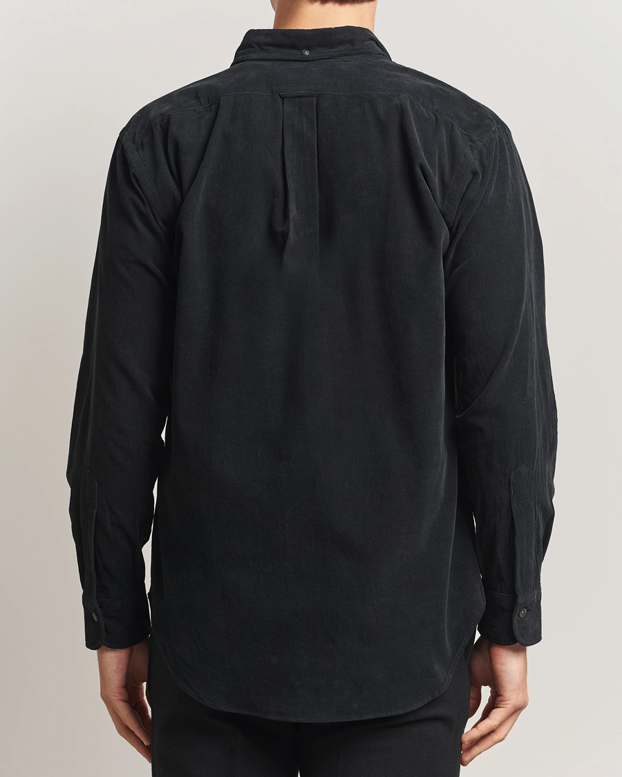 Herre | Skjorter | Kamakura Shirts | Vintage Ivy Needle Cord Shirt Black