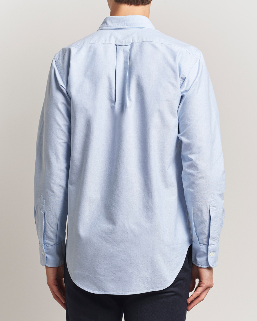 Herre | Skjorter | Kamakura Shirts | Vintagy Ivy Straight Collar Oxford Shirt Light Blue