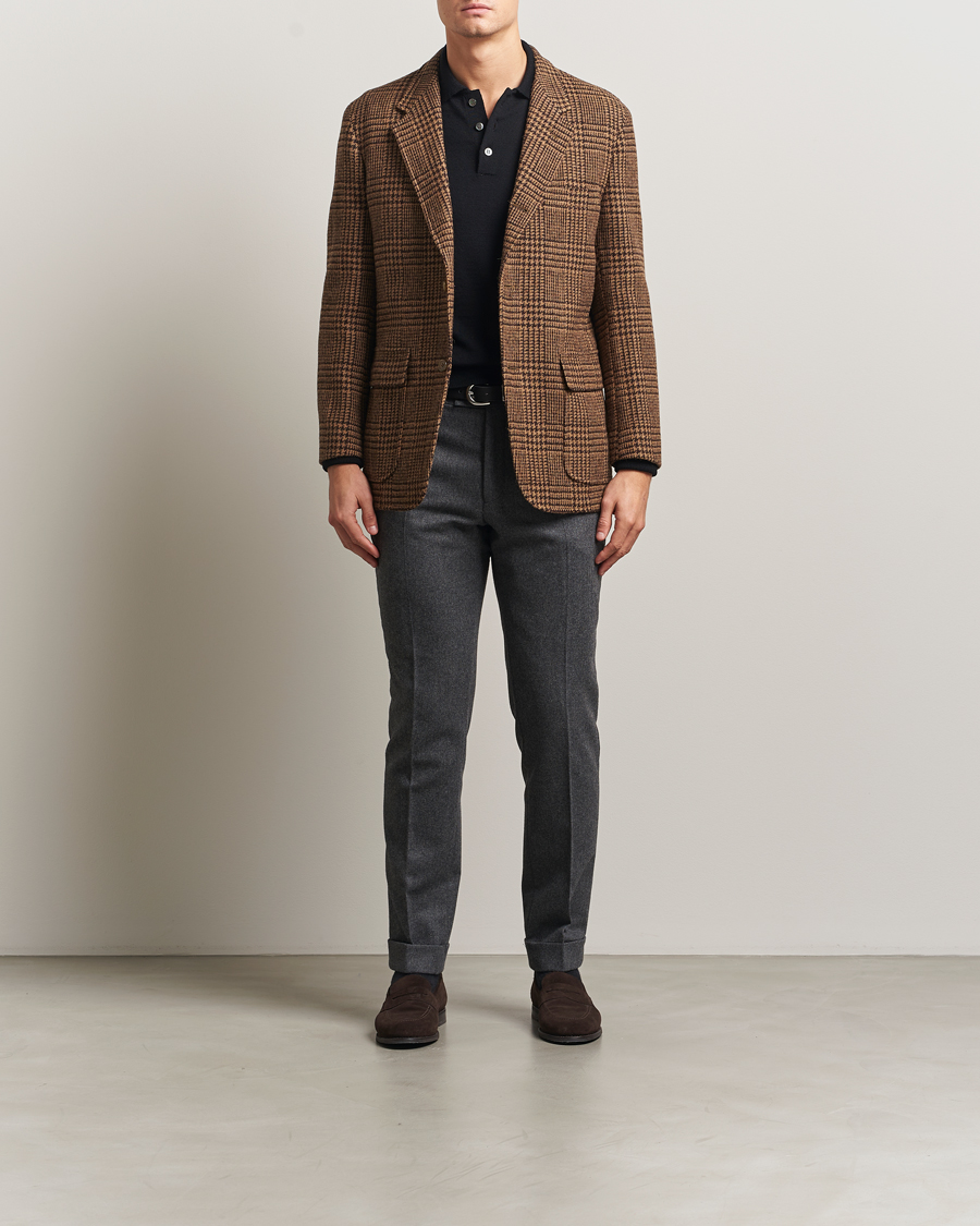 Herre | Blazere & jakker | Kamakura Shirts | Unconstructed Ivy Blazer Brown Glenplaid
