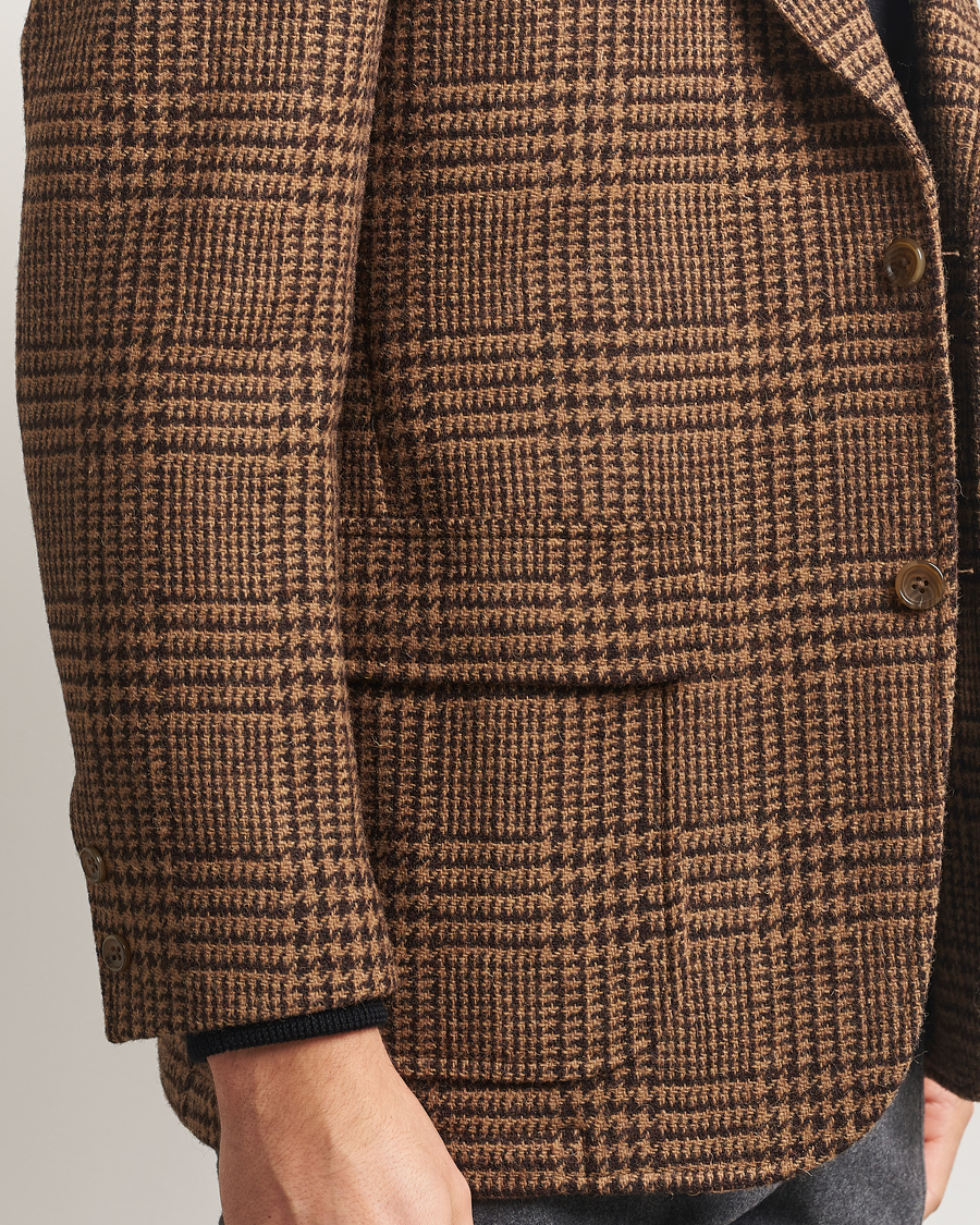 Herre | Blazere & jakker | Kamakura Shirts | Unconstructed Ivy Blazer Brown Glenplaid