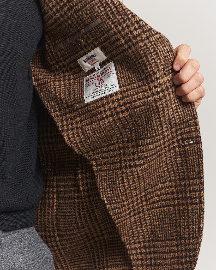 Herre | Blazere & jakker | Kamakura Shirts | Unconstructed Ivy Blazer Brown Glenplaid