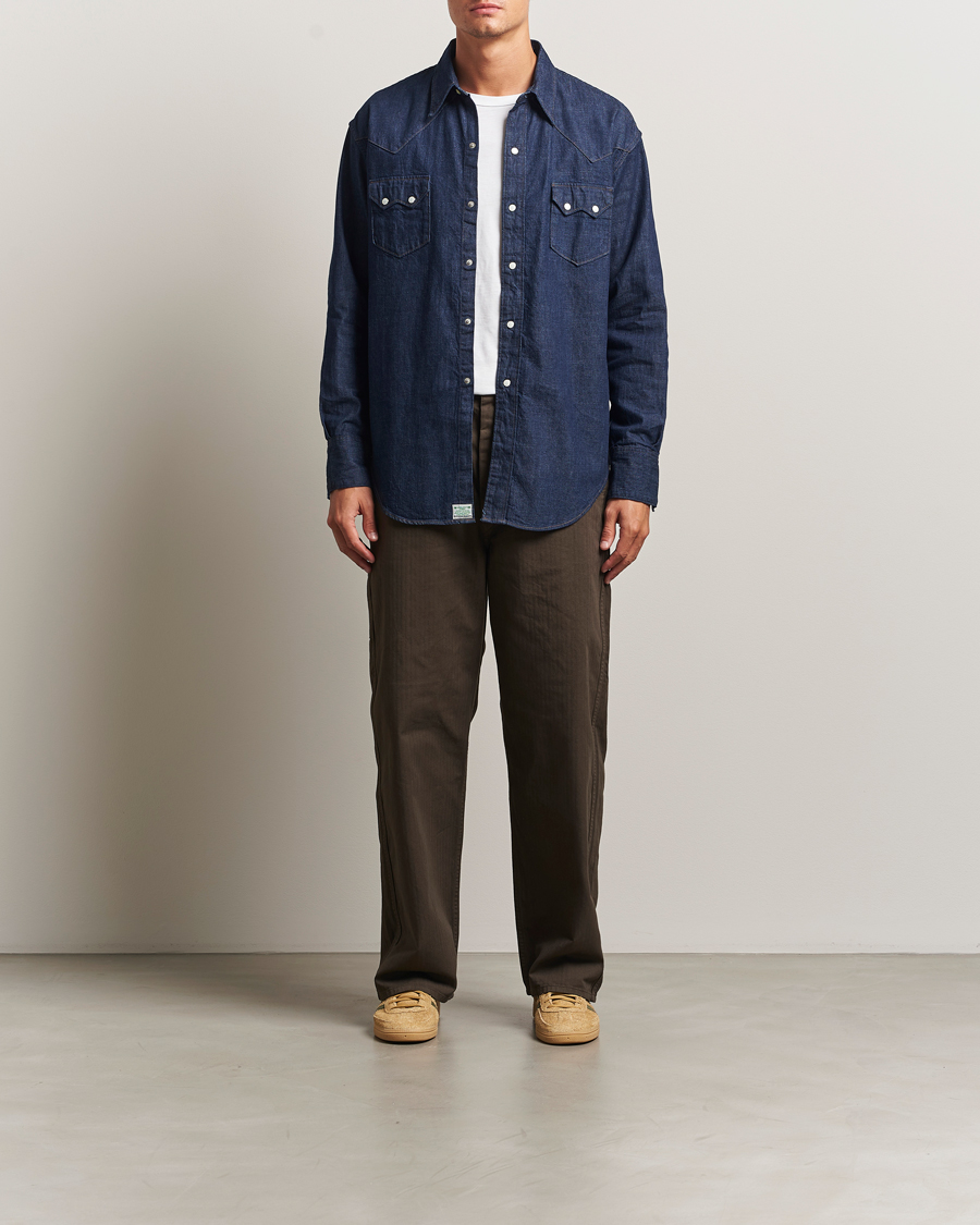 Herre | Bukser | orSlow | Wide Fit French Work Pants Coffee Brown