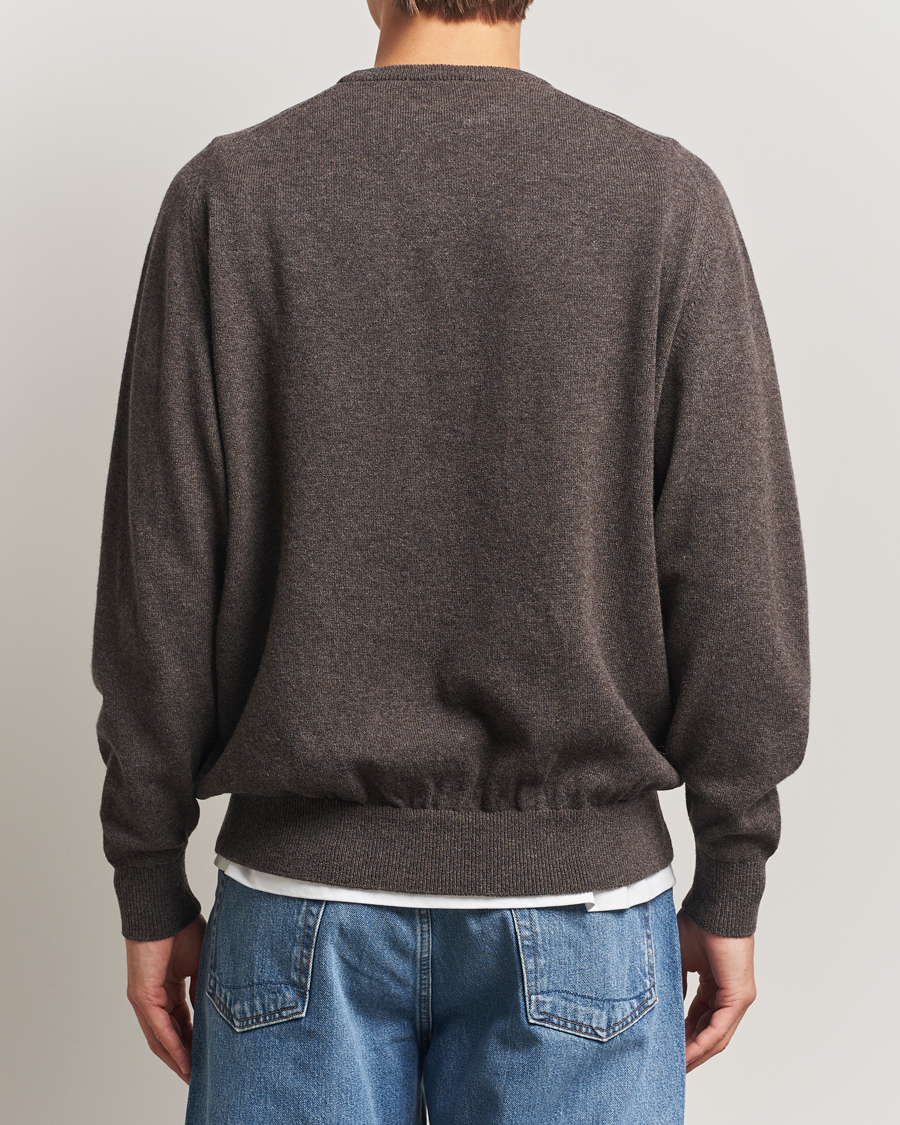 Herre | Trøjer | orSlow | Simple Crew Neck Sweater Brown