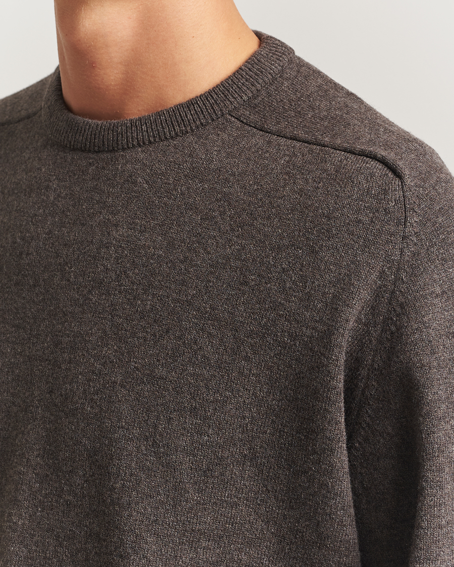 Herre | Trøjer | orSlow | Simple Crew Neck Sweater Brown