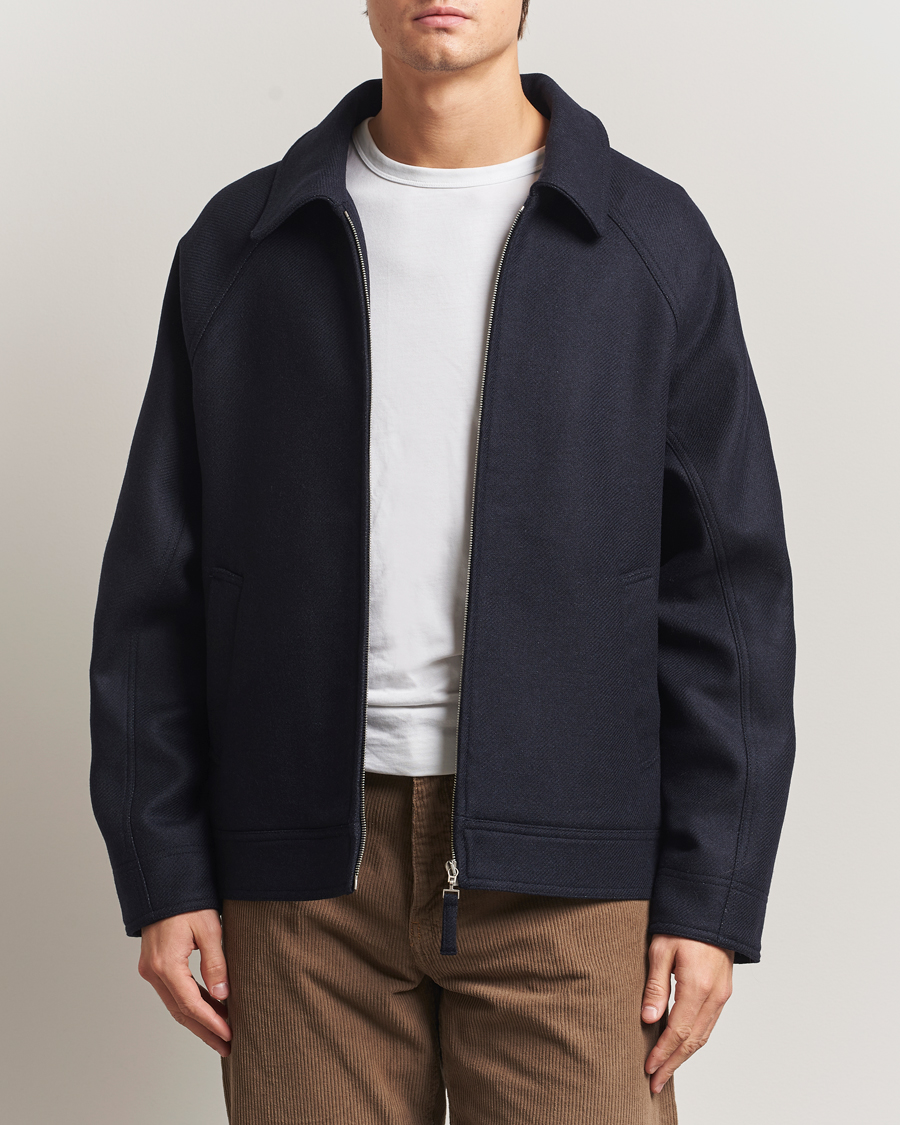 Herre | Jakker | A.P.C. | Chase Wool Bomber Jacket Dark Navy