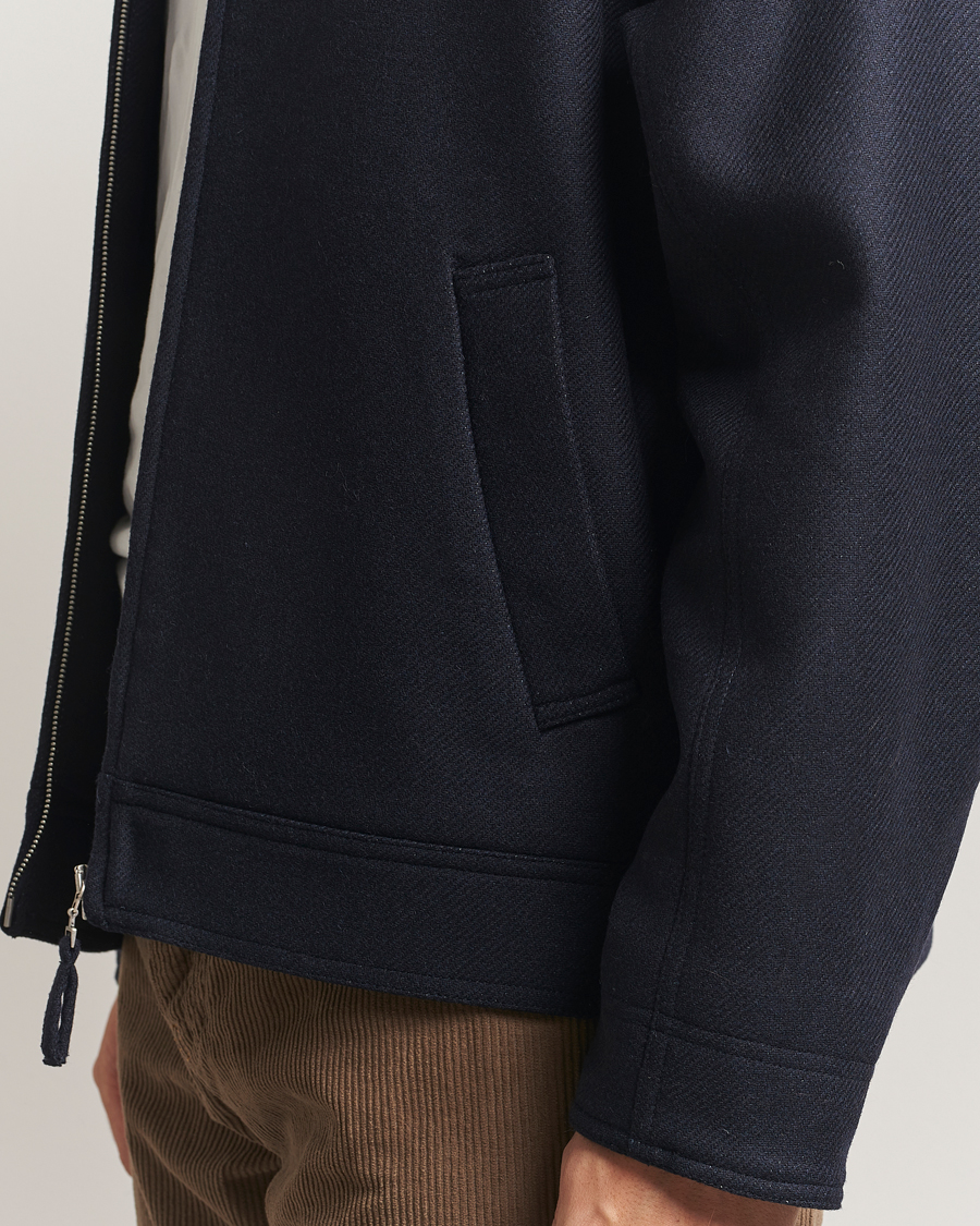 Herre | Jakker | A.P.C. | Chase Wool Bomber Jacket Dark Navy