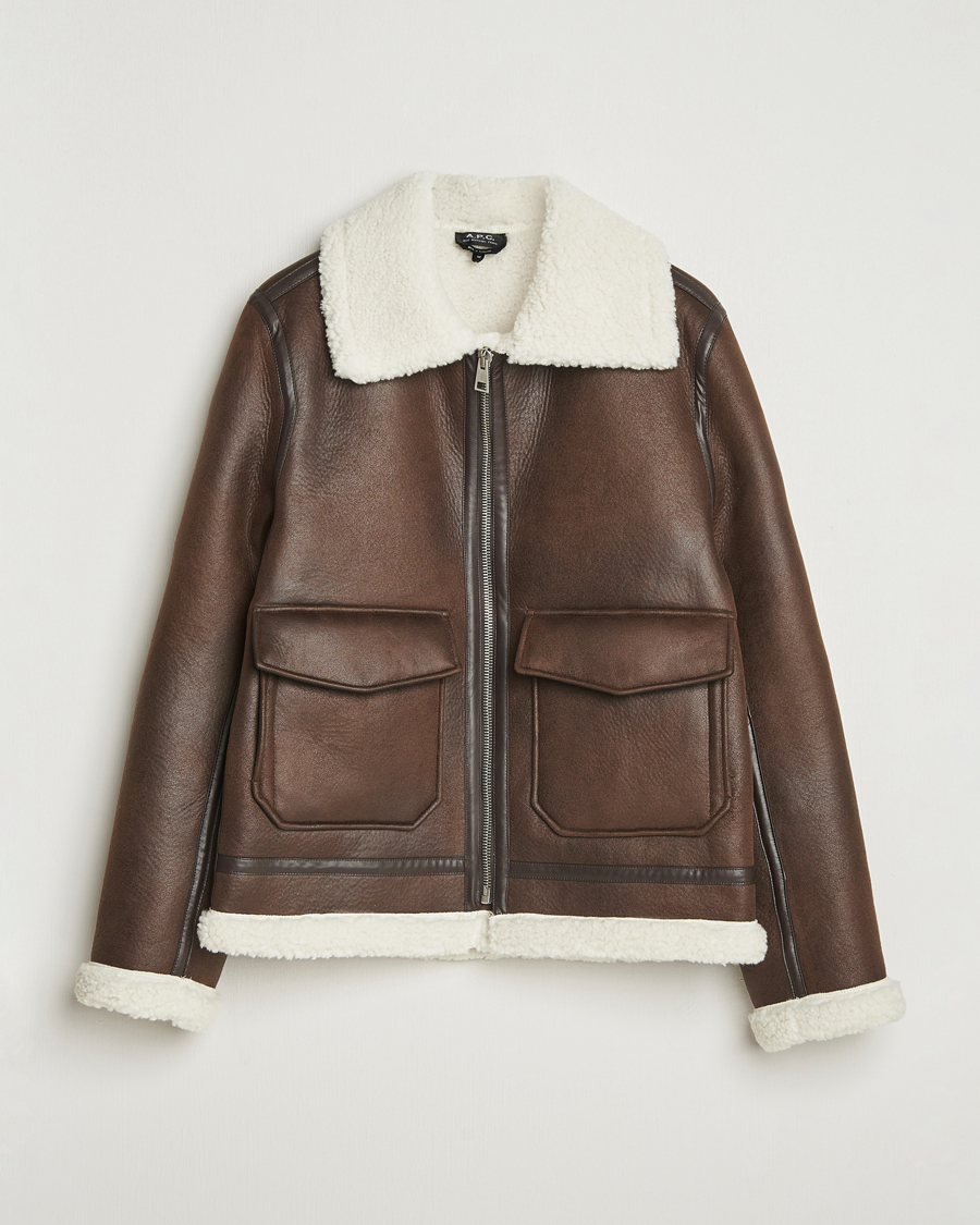 Herre | Jakker | A.P.C. | Tommy Aviator Jacket Brown