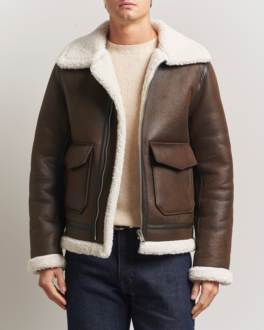 Herre | Jakker | A.P.C. | Tommy Aviator Jacket Brown