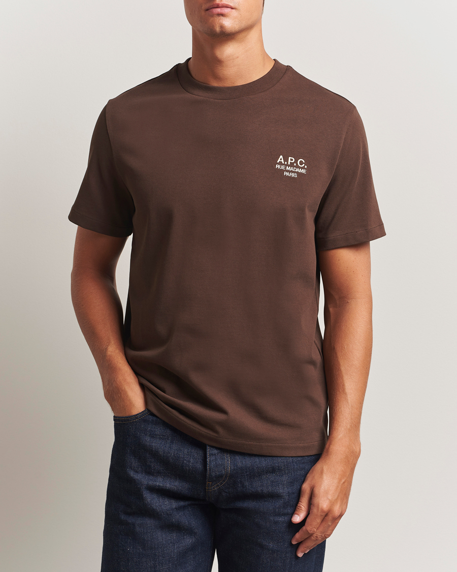 Herre | T-Shirts | A.P.C. | Rue Madame T-Shirt Brown