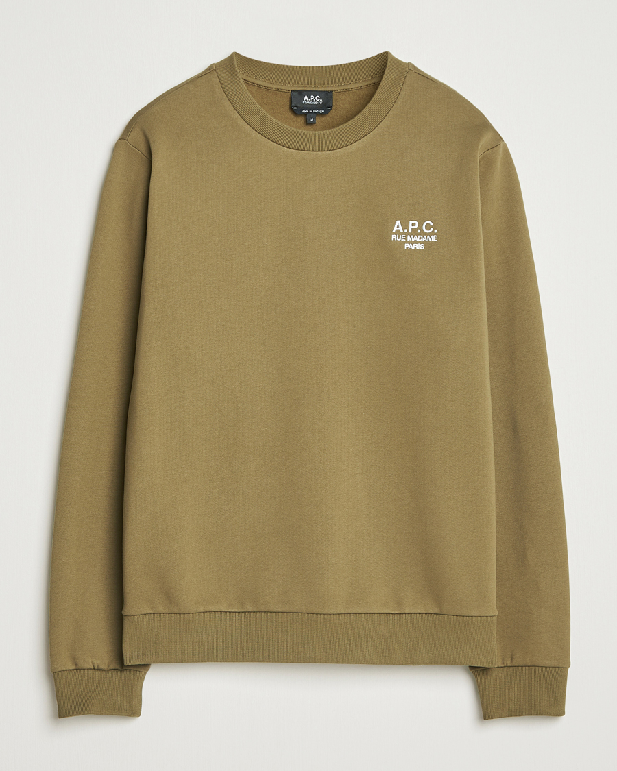 Herre | Trøjer | A.P.C. | Rue Madame Sweatshirt Khaki Green