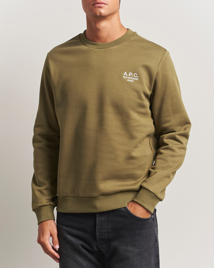 Herre | Trøjer | A.P.C. | Rue Madame Sweatshirt Khaki Green