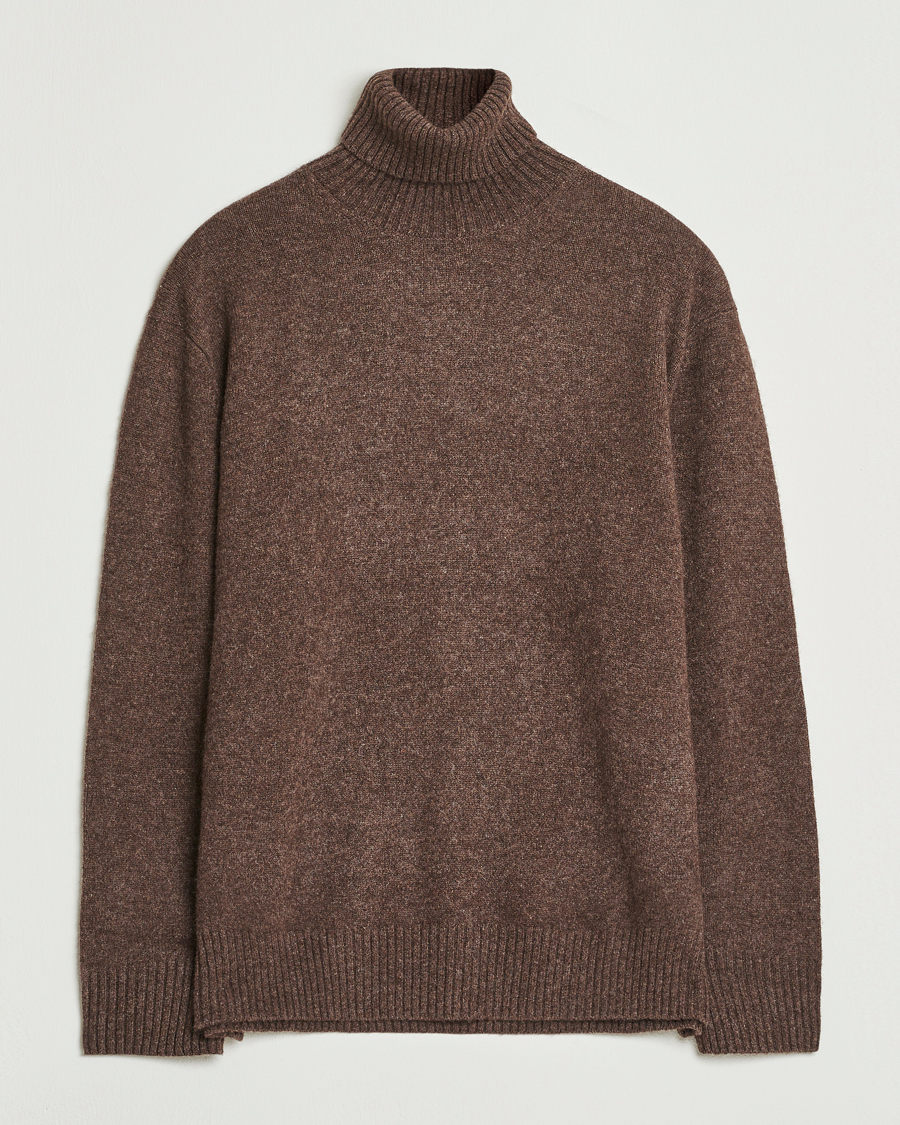 Herre | Trøjer | A.P.C. | Mahe Yak Knitted Rollneck Marron Chine