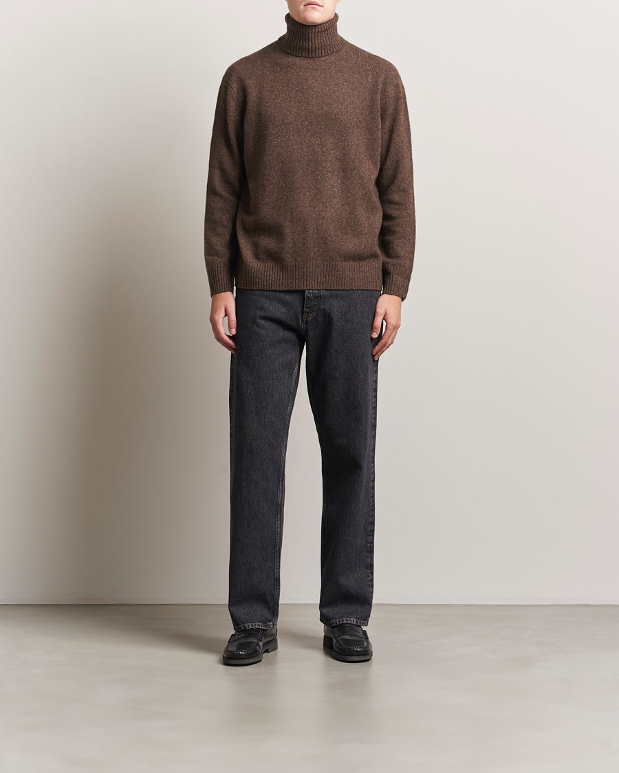 Herre | Trøjer | A.P.C. | Mahe Yak Knitted Rollneck Marron Chine