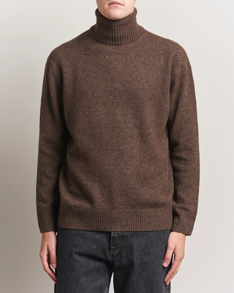 Herre | Trøjer | A.P.C. | Mahe Yak Knitted Rollneck Marron Chine