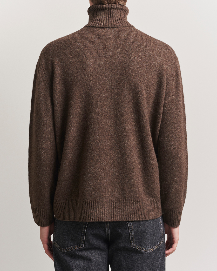 Herre | Trøjer | A.P.C. | Mahe Yak Knitted Rollneck Marron Chine