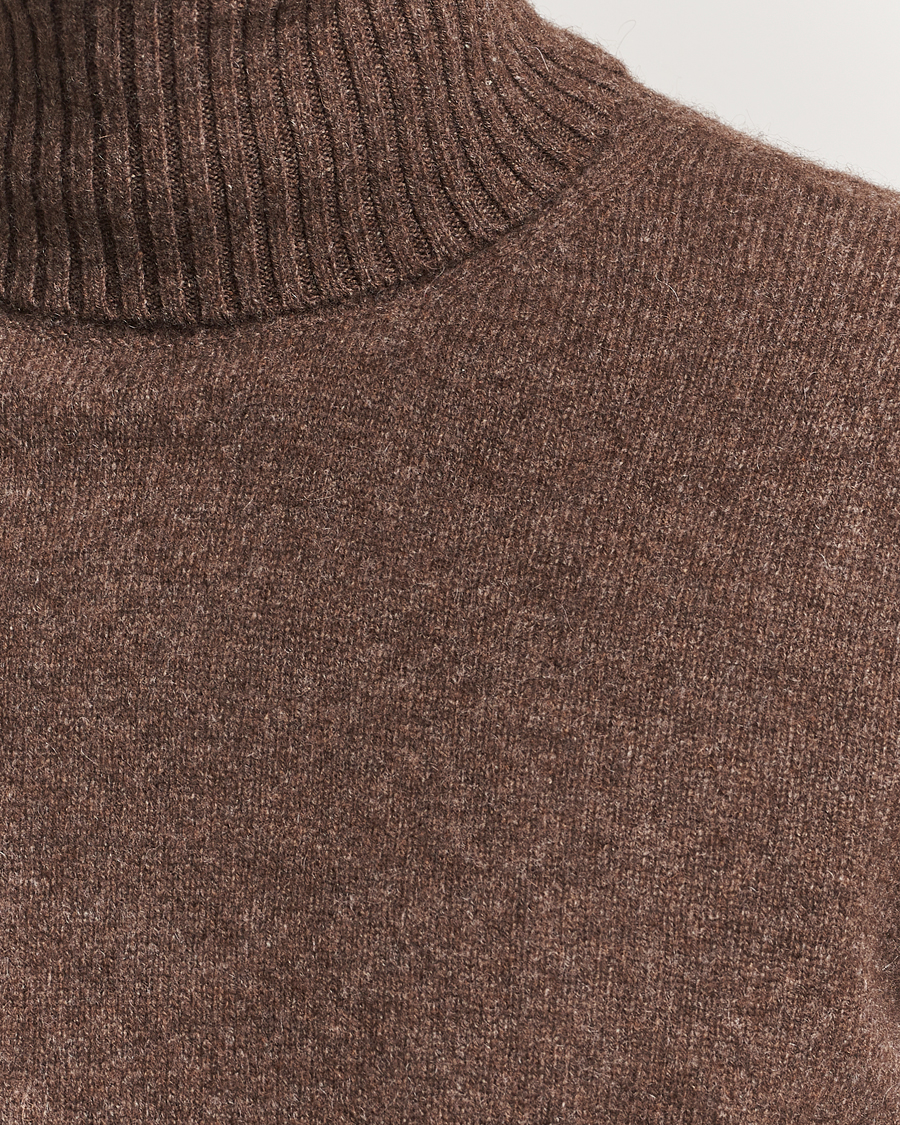 Herre | Trøjer | A.P.C. | Mahe Yak Knitted Rollneck Marron Chine