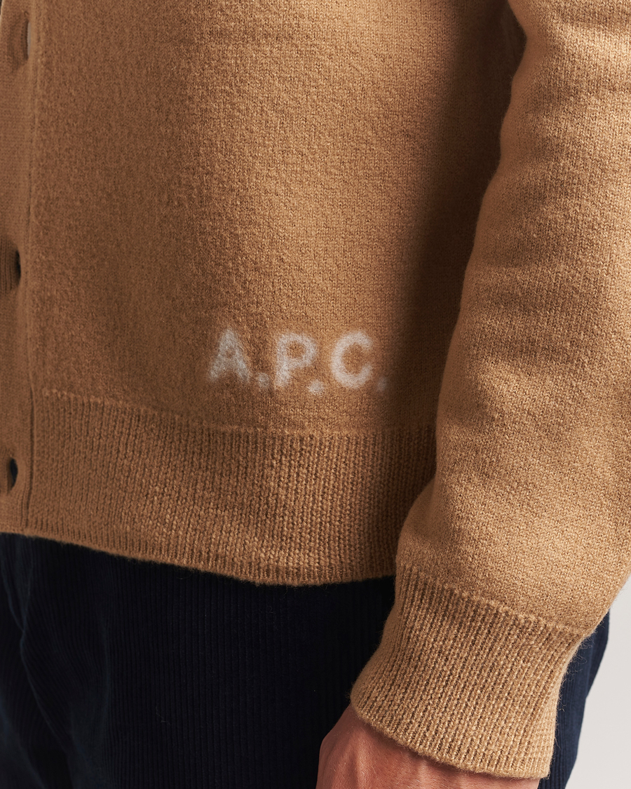 Herre | Trøjer | A.P.C. | Kenny Wool Knitted Cardigan Camel