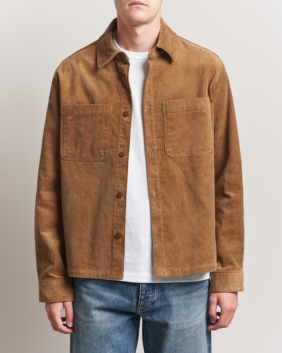 Herre | Skjorter | A.P.C. | Leon Corduroy Overshirt Brown