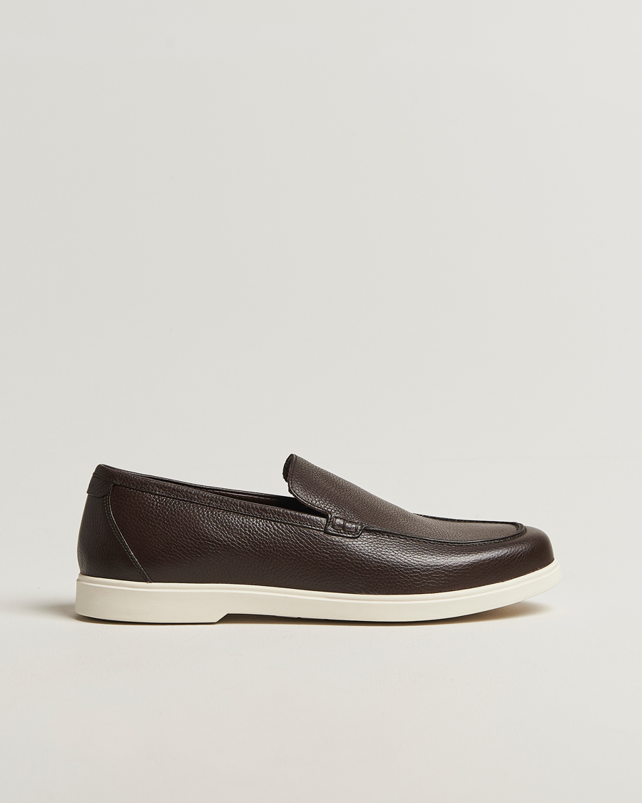 Herre | Loafers | Loake 1880 | Tuscany Grained Leather Loafers Dark Brown