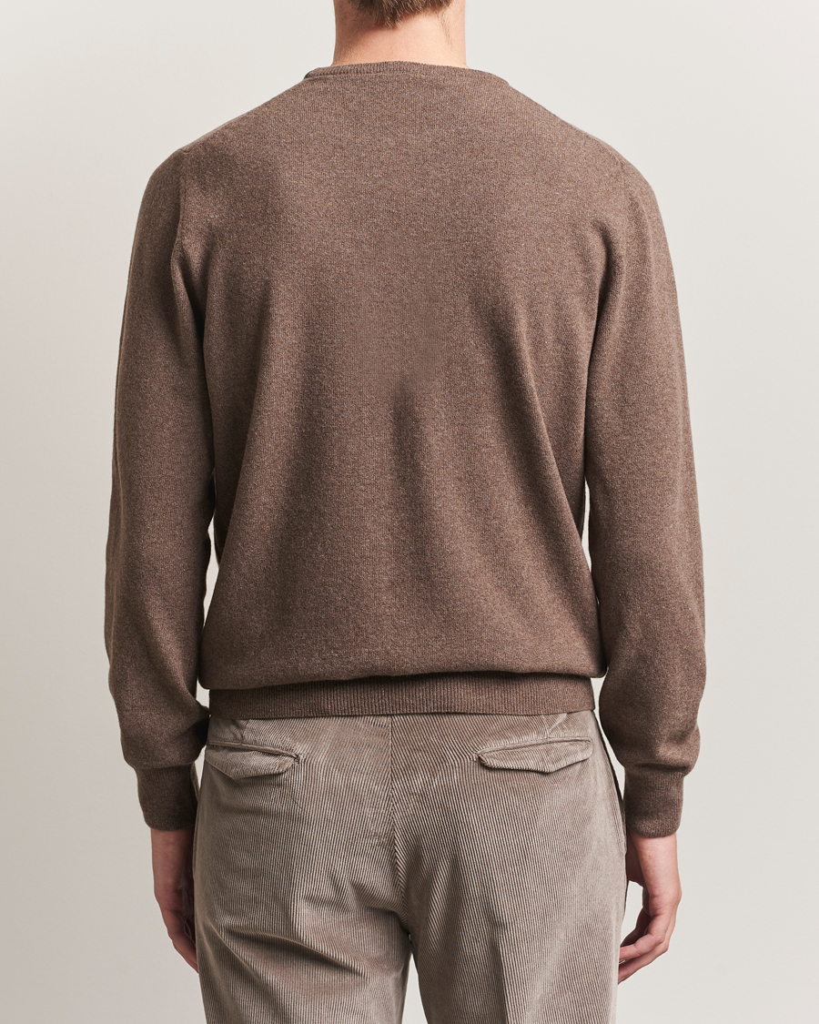 Herre | Trøjer | Morgano | Wool/Cashmere Crewneck Brown