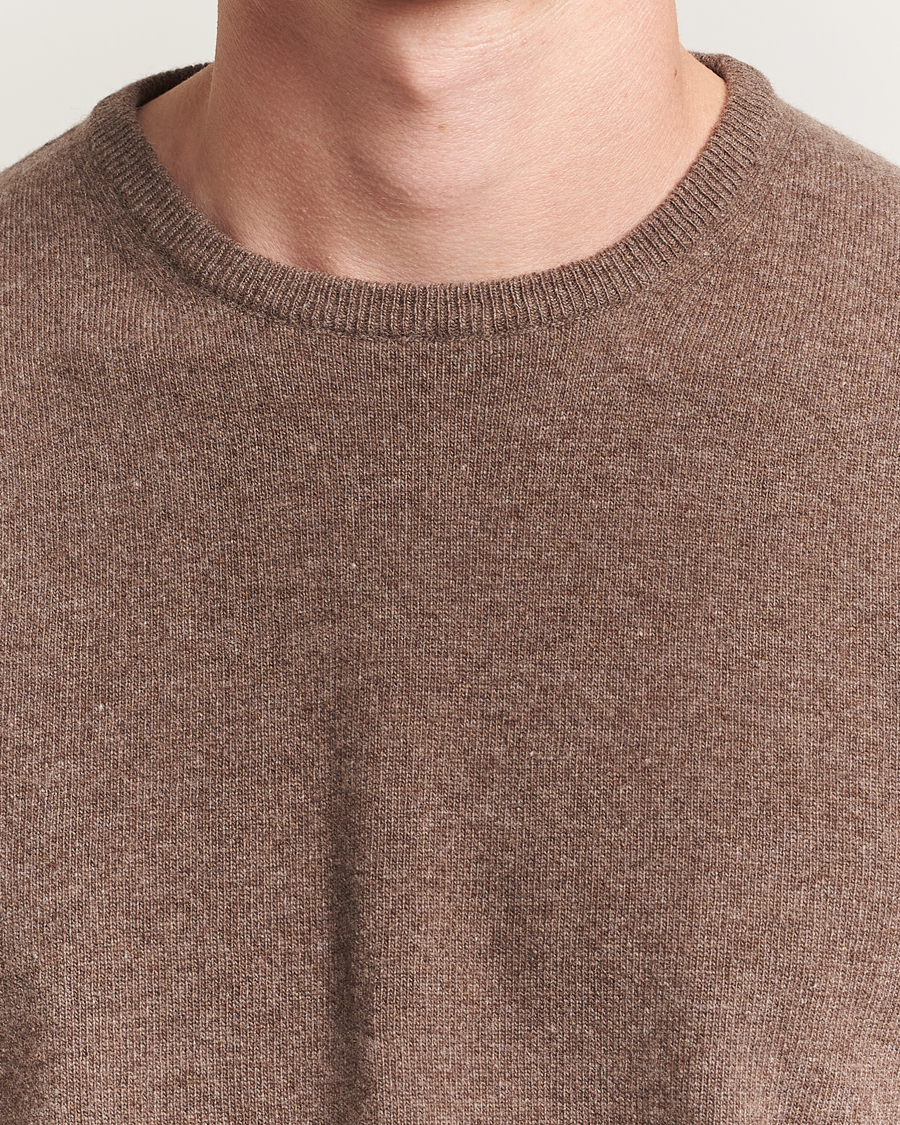 Herre | Trøjer | Morgano | Wool/Cashmere Crewneck Brown