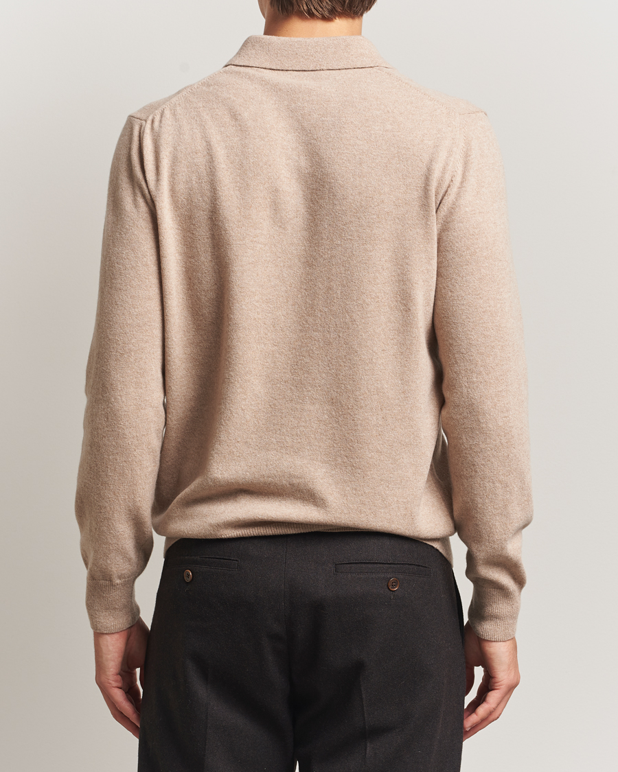 Herre | Trøjer | Morgano | Wool/Cashmere Polo Beige