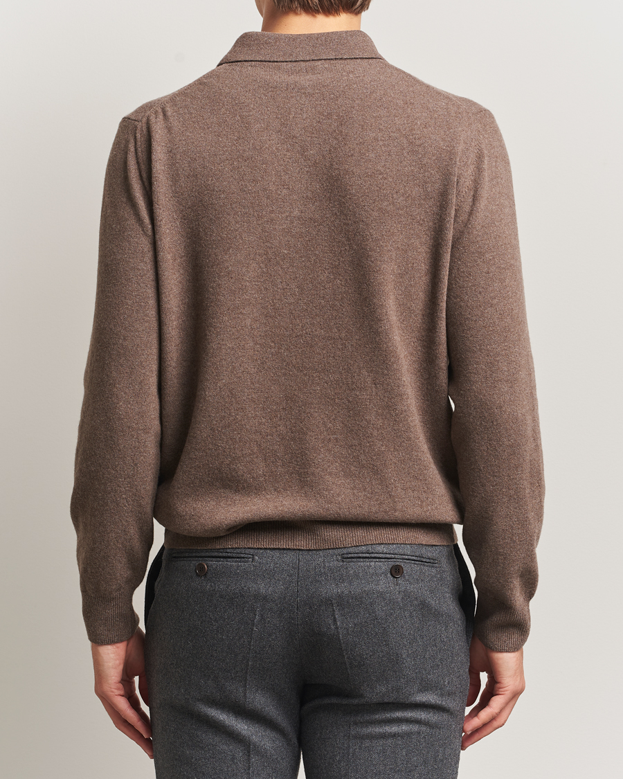 Herre | Trøjer | Morgano | Wool/Cashmere Polo Brown