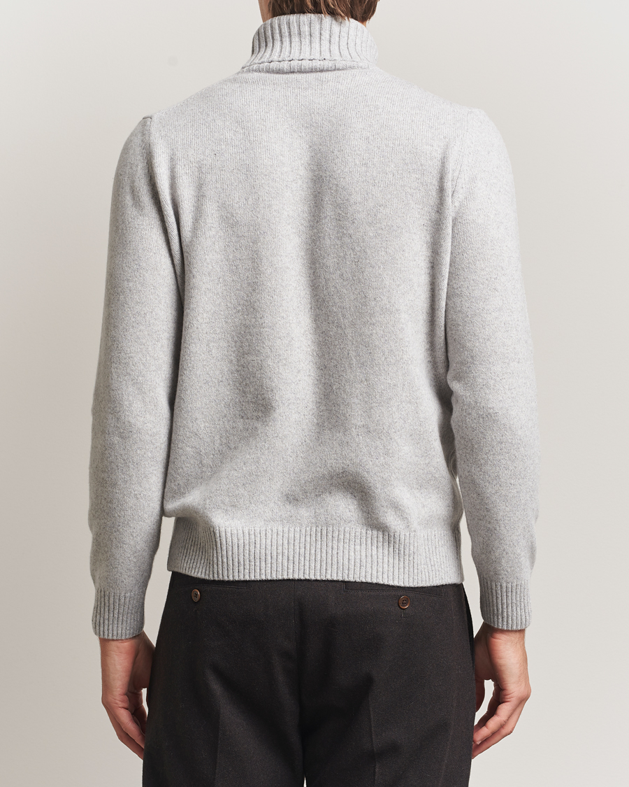 Herre | Trøjer | Morgano | Wool/Cashmere Heavy Knit Rollneck Light Grey