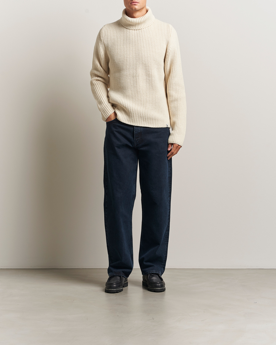 Herre | Trøjer | Peregrine | Wilkinson Knitted Merino Rollneck Ecru