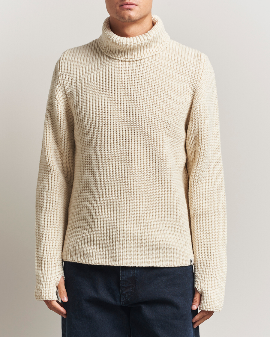 Herre | Trøjer | Peregrine | Wilkinson Knitted Merino Rollneck Ecru
