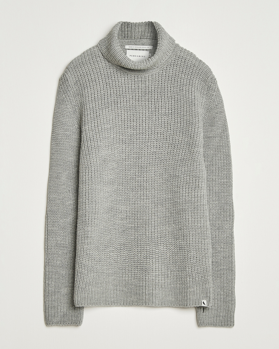 Herre | Trøjer | Peregrine | Wilkinson Knitted Merino Rollneck Light Grey