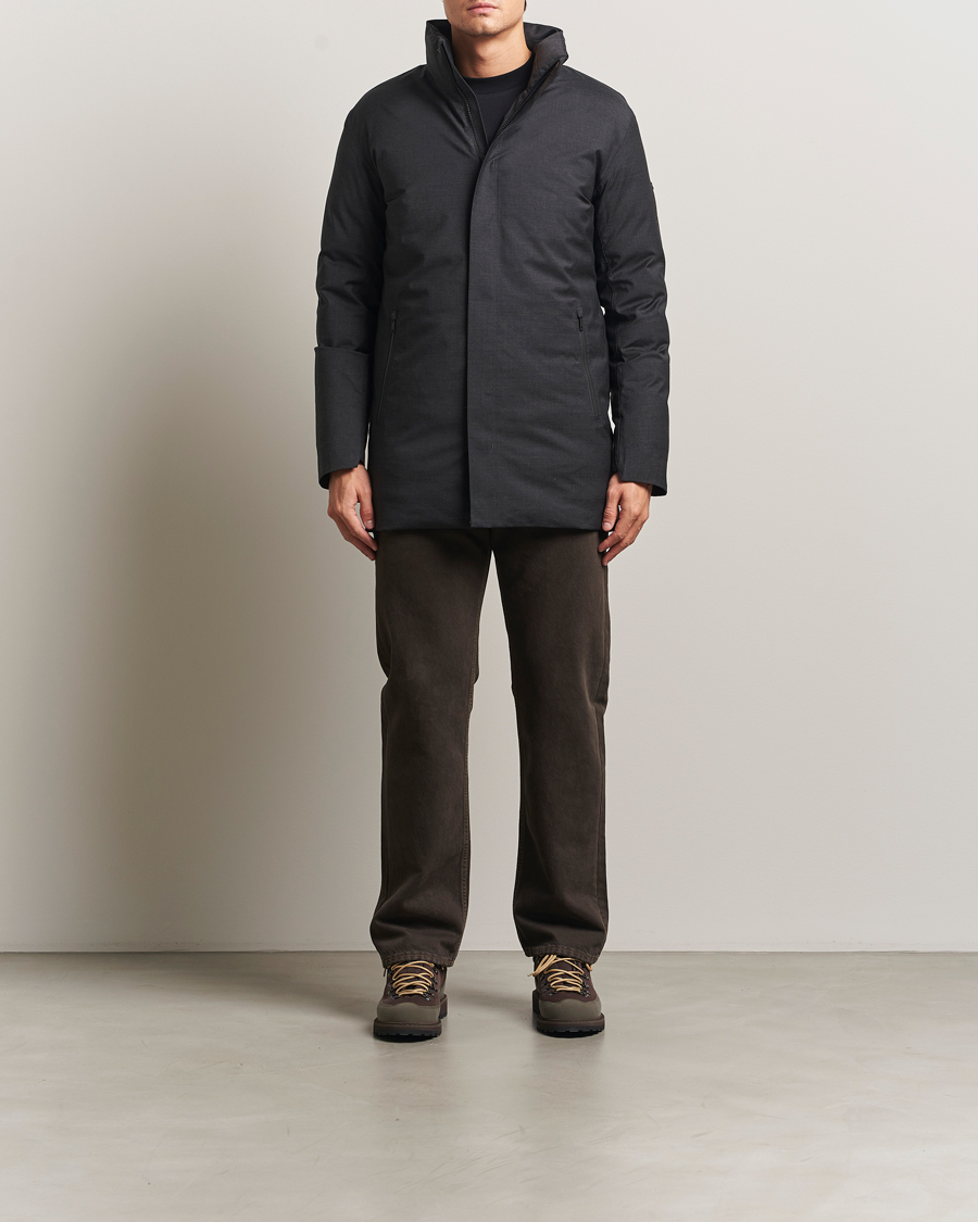 Herre | Jakker | Scandinavian Edition | Axis Loro Piana Padded Coat Dark Grey Melange