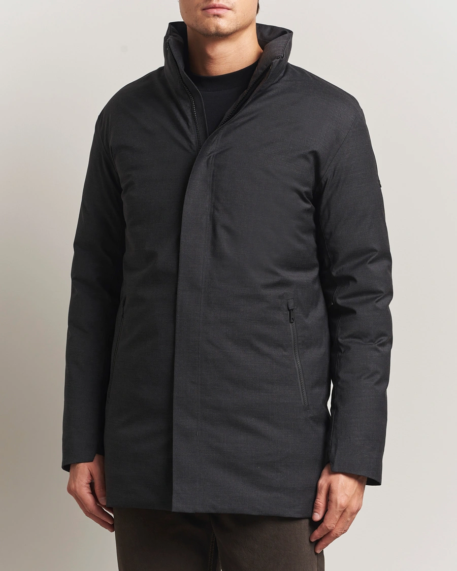 Herre | Jakker | Scandinavian Edition | Axis Loro Piana Padded Coat Dark Grey Melange