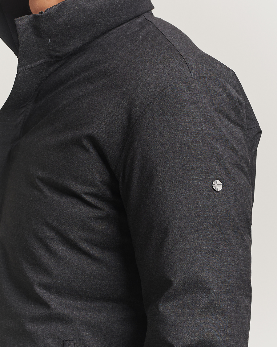 Herre | Jakker | Scandinavian Edition | Axis Loro Piana Padded Coat Dark Grey Melange