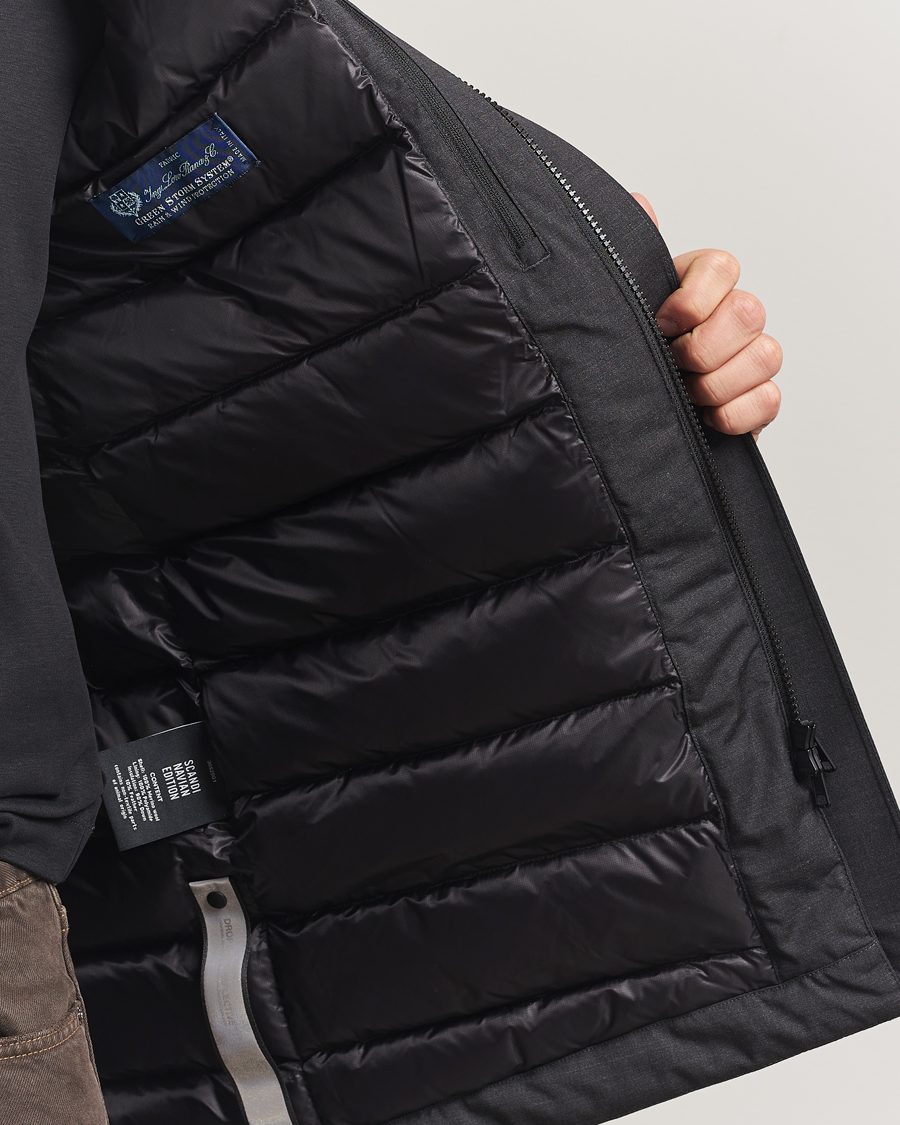 Herre | Jakker | Scandinavian Edition | Axis Loro Piana Padded Coat Dark Grey Melange