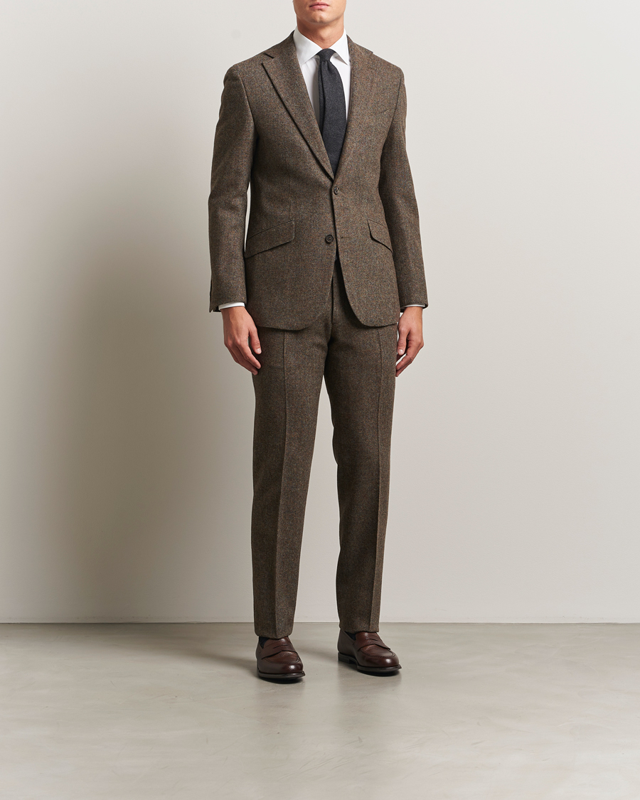 Herre | Blazere & jakker | Walker Slater | Edward Shetland Wool Donegal Blazer Dark Green