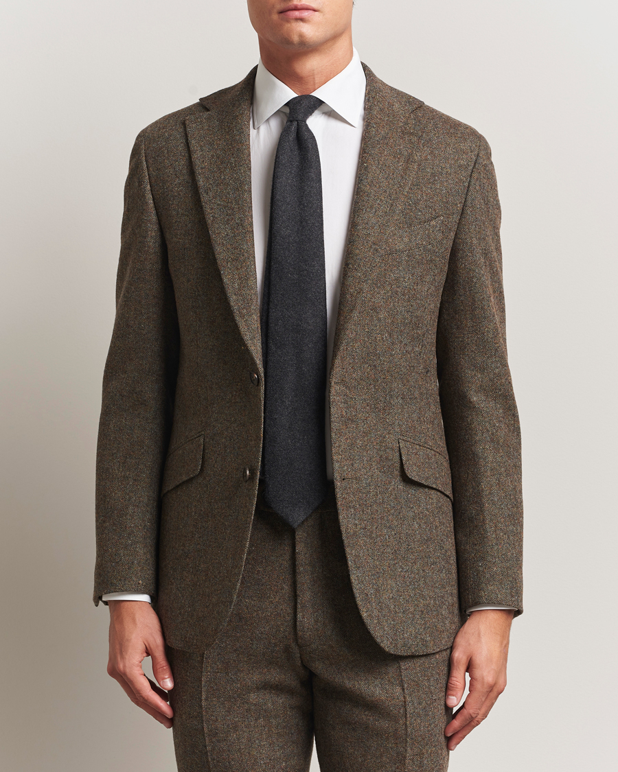 Herre | Blazere & jakker | Walker Slater | Edward Shetland Wool Donegal Blazer Dark Green