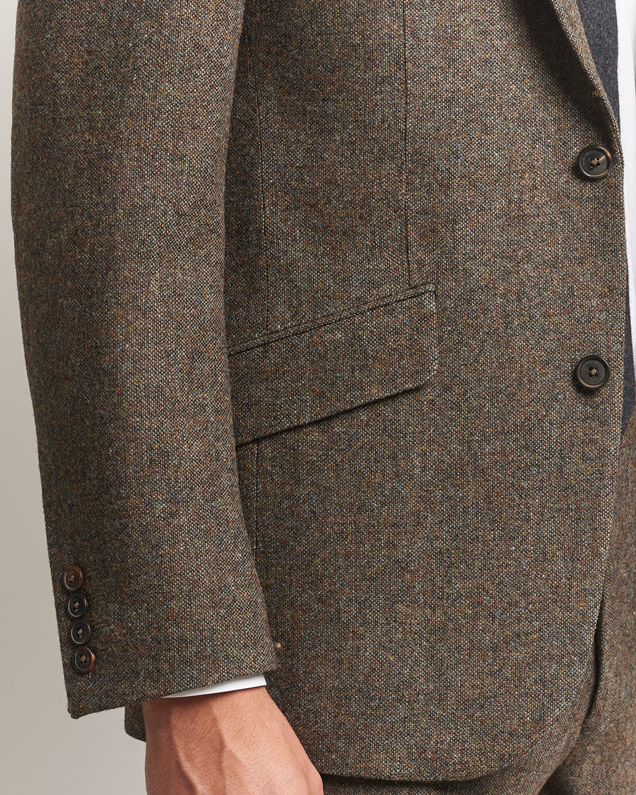 Herre | Blazere & jakker | Walker Slater | Edward Shetland Wool Donegal Blazer Dark Green